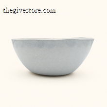 Light ceramic bowl on a white background