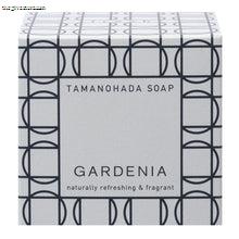 Tamanohada Round gardenia Soap packaging 